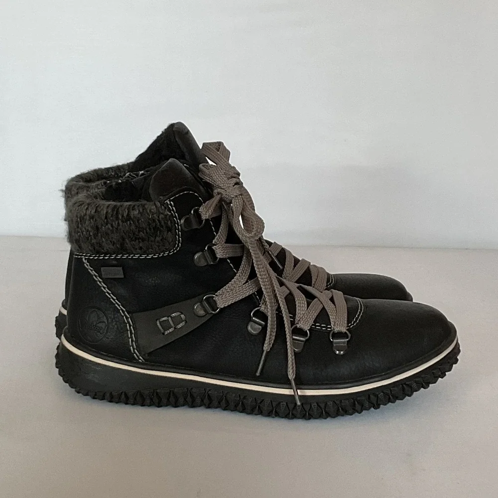 Rieker Tex Water Resistant Faux Fur Lined Boots Women's 38